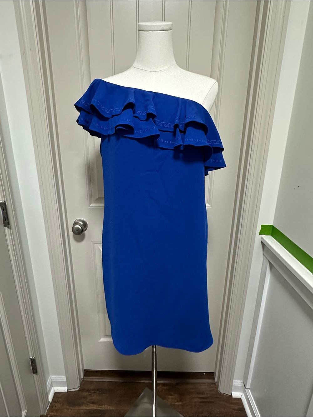 Apt. 9 One-Shoulder Ruffle Dress in Royal Blue